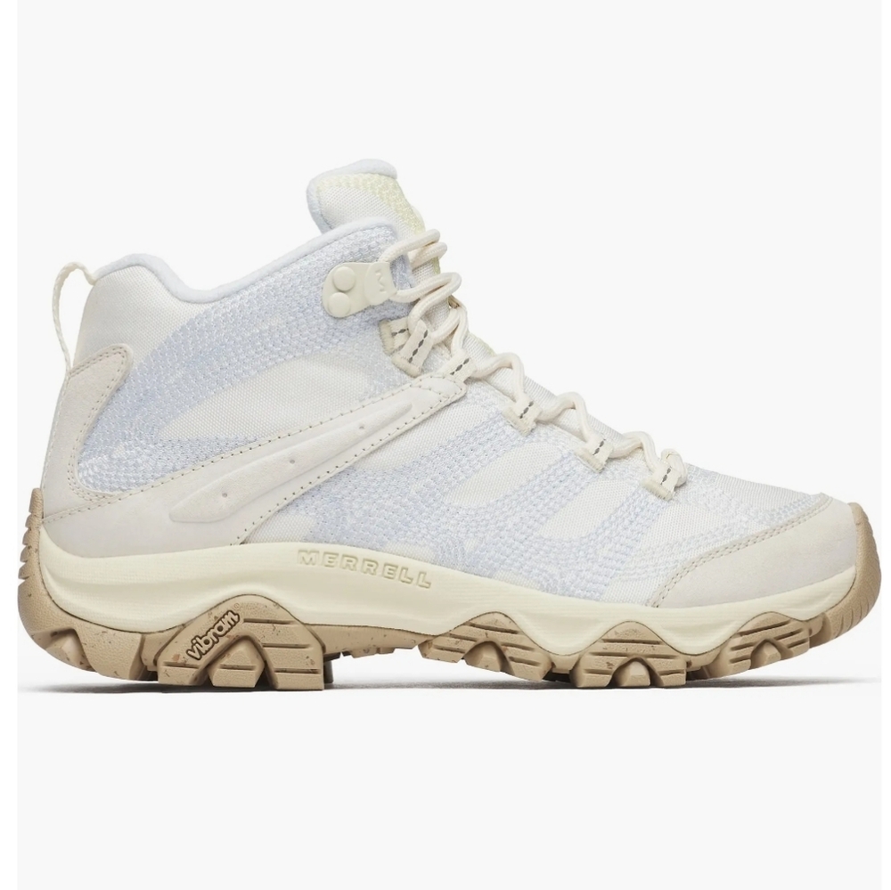 Merrell Moab 3 Mid Hiking Shoe Ivory Light Blue Sneaker Boot - Picture 2 of 8